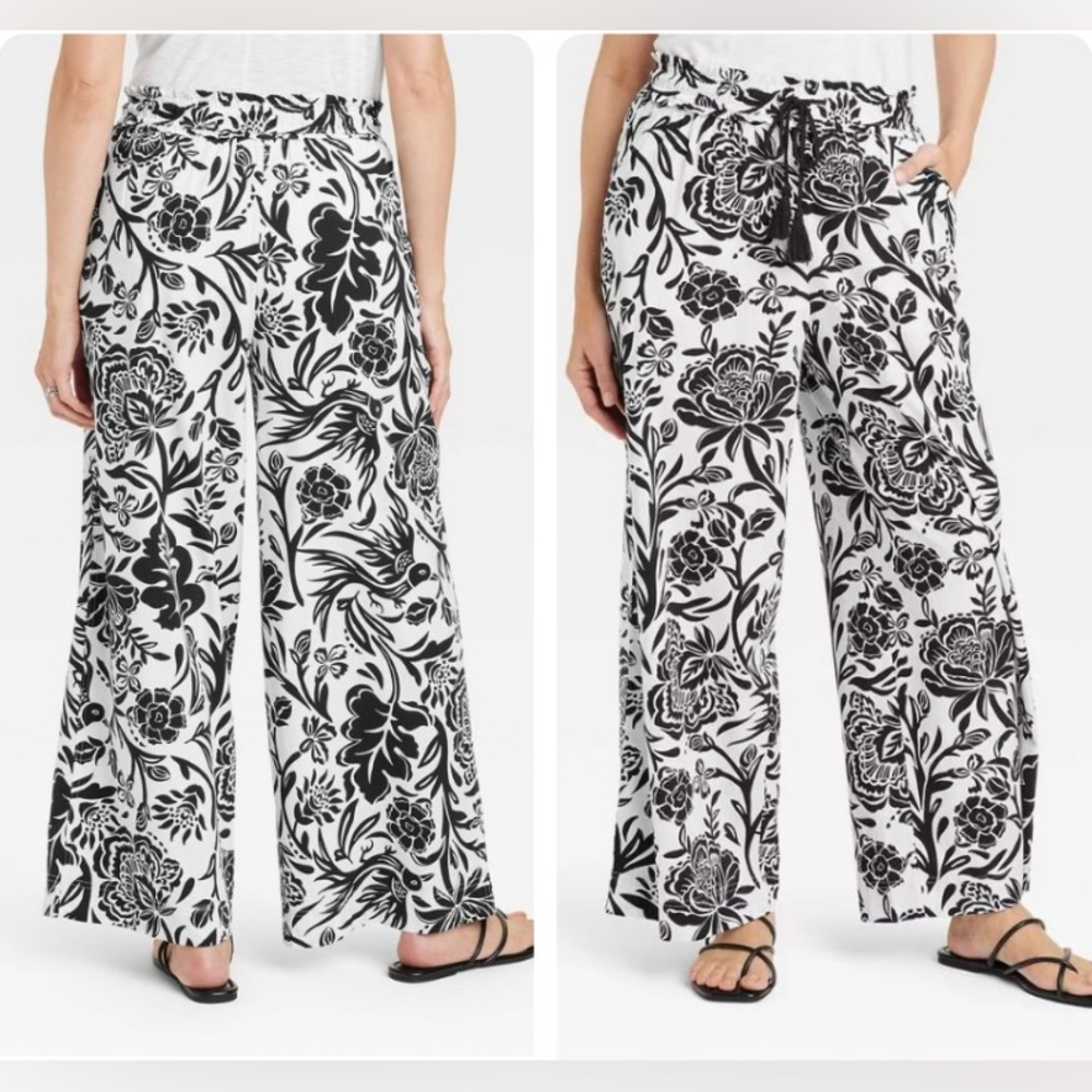 Knox Rose Women's Regular Relaxed Fit Full Wide Leg Pants Size XL
